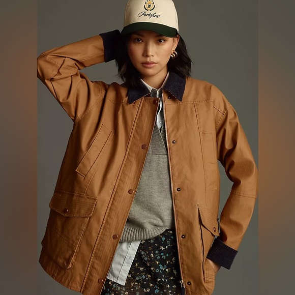 NWT - The Heritage Waxed Barn Jacket by Pilcro - Picture 2 of 6